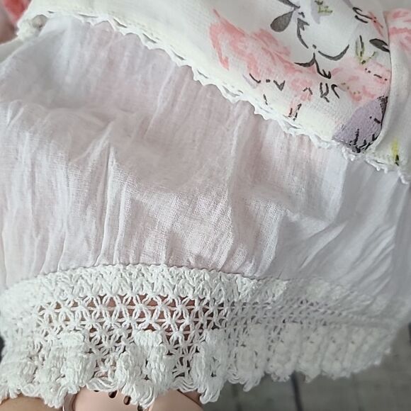 R Cinco Ranch Boho Hippie Western Embroidered Floral Print Draped Layered Vest - Picture 6 of 11